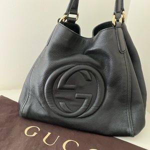 Authentic Black Gucci Soho Bag